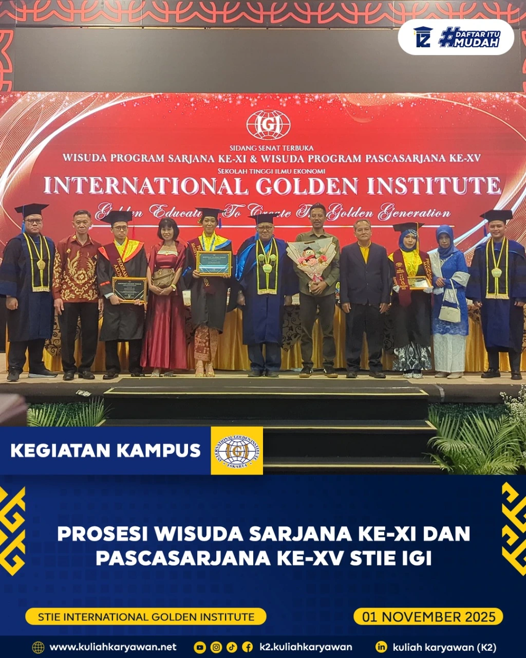 PROSESI  WISUDA SARJANA KE XI DAN PASCASARJANA KE XV